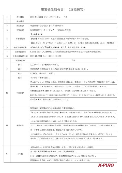 【事例１】カード詐欺